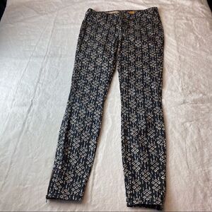 Pilcro And The Letterpress Anthropologie Skinny Leg Geo Design Pants Size 26